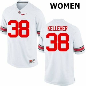 Women's Ohio State Buckeyes #38 Logan Kelleher White Nike NCAA College Football Jersey On Sale EZX1644AB